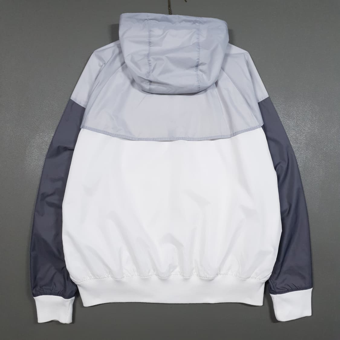 실측 XL) 나이키 신형 윈드러너 배색 바람막이 자켓 그레이 화이트 상품이미지10