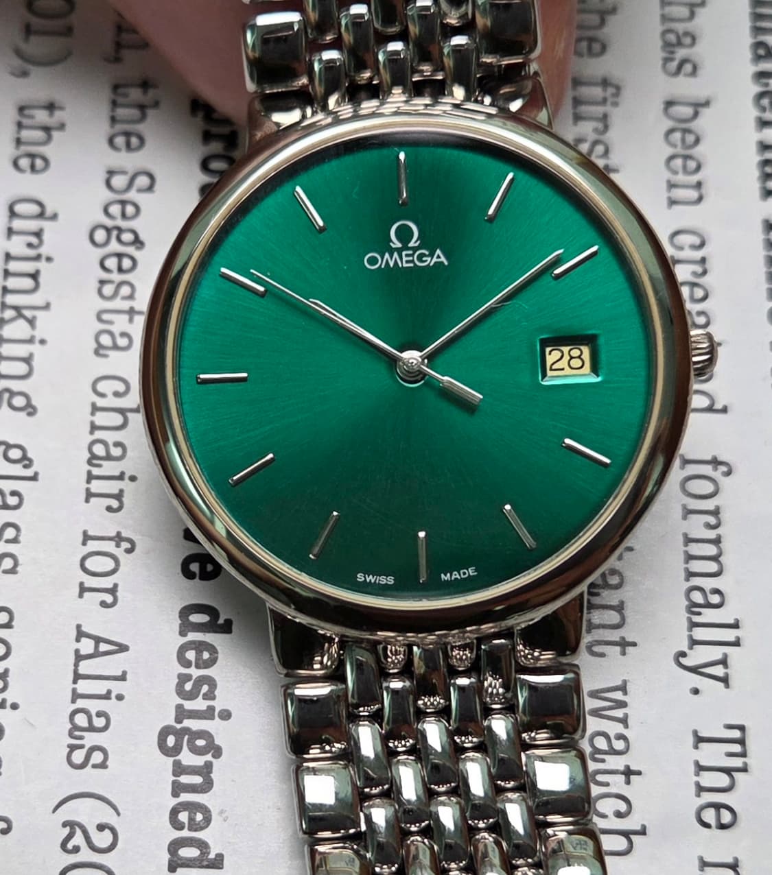 빈티지 오메가 드빌 동전쿼츠 그린썬레이 싱글데이트 쓰리침 ver. 상품이미지1
