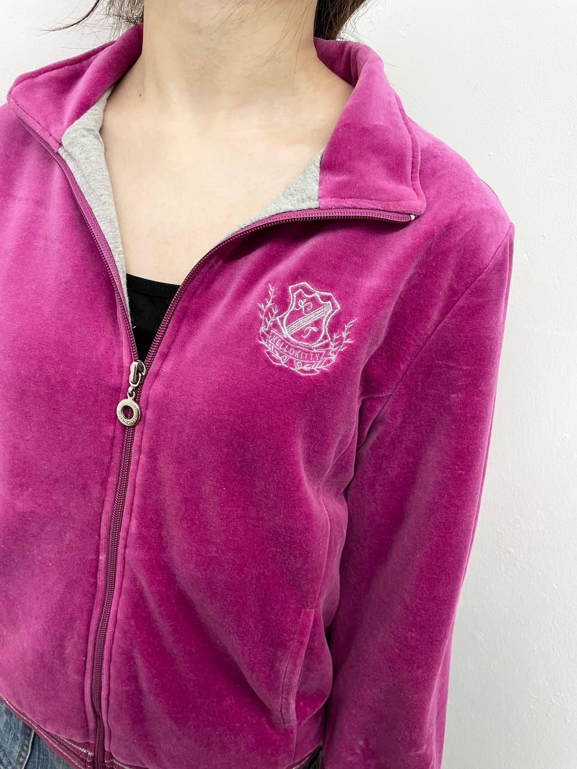 헬로키티 핑크 벨벳 집업 상품이미지2