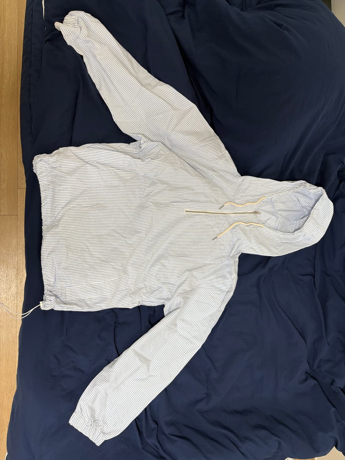 HALEENDHOOD 스트라이프 하프 집 후디 L사이즈 상품이미지4