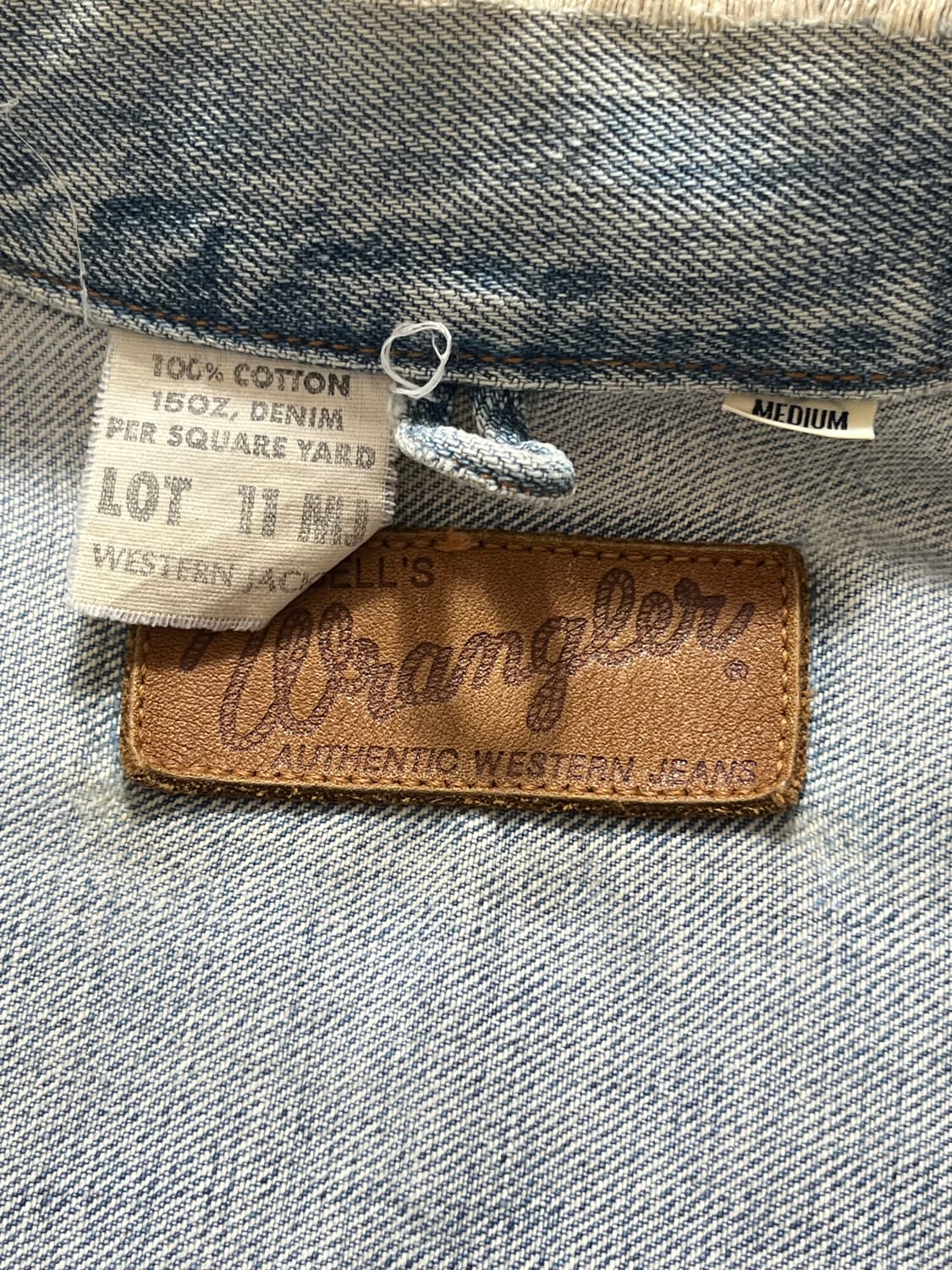 90s 빈티지 랭글러 블루벨 11MJ 웨스턴 데님 트러커 자켓 상품이미지5