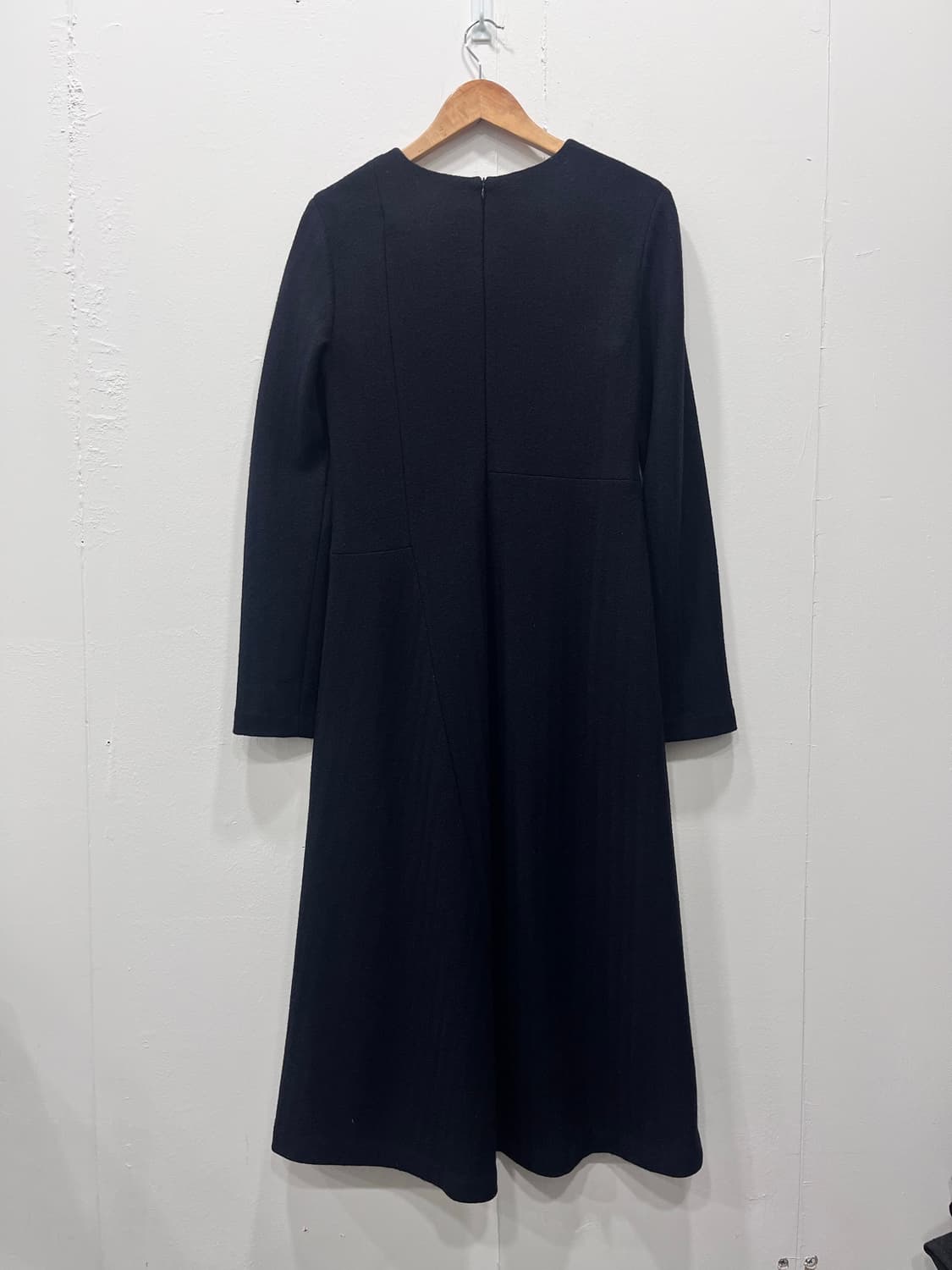 질샌더 울 100% 롱 플레어 원피스 블랙 85사이즈 상품이미지3