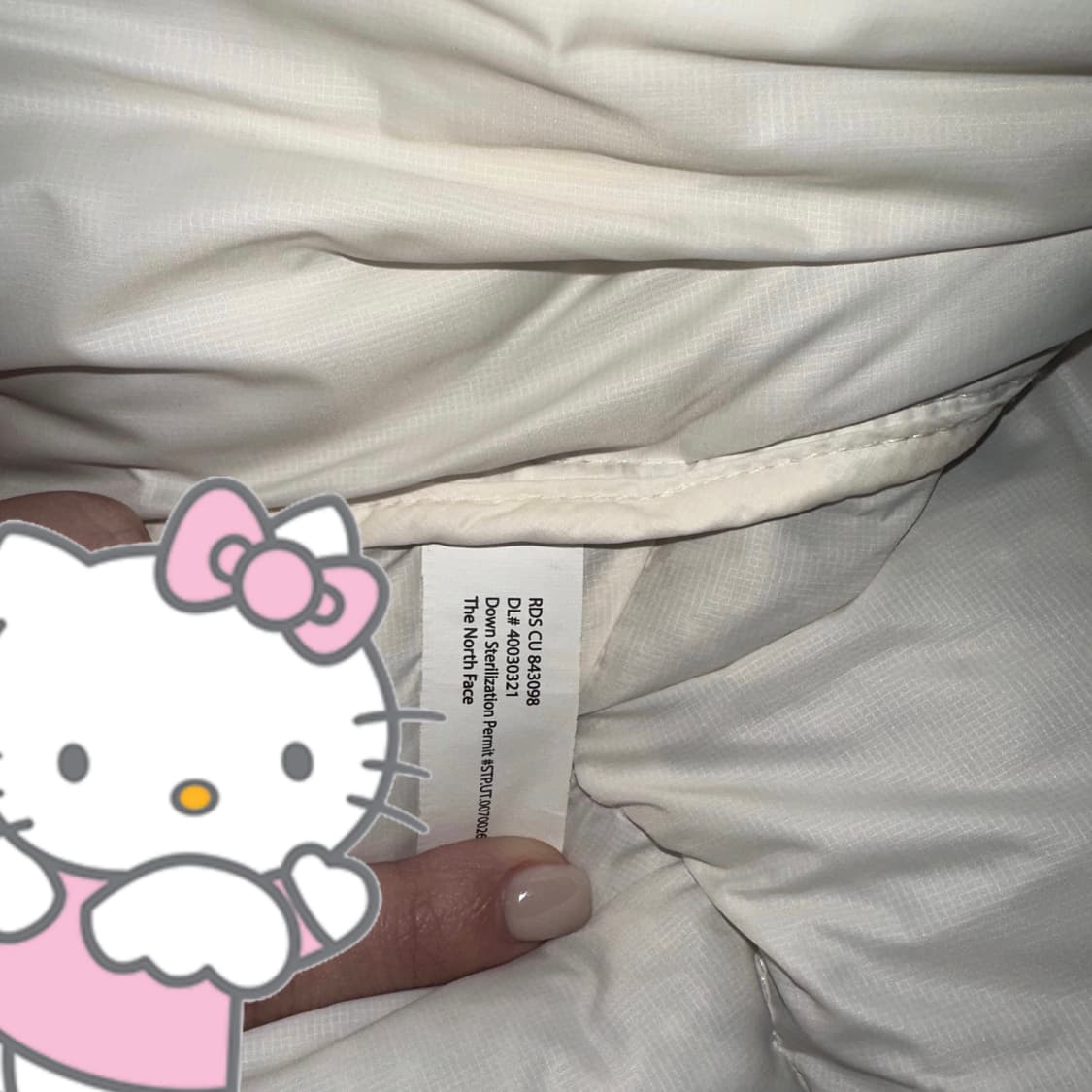 노스페이스 눕시 화이트 레오파드 700 숏패딩 s사이즈 상품이미지4