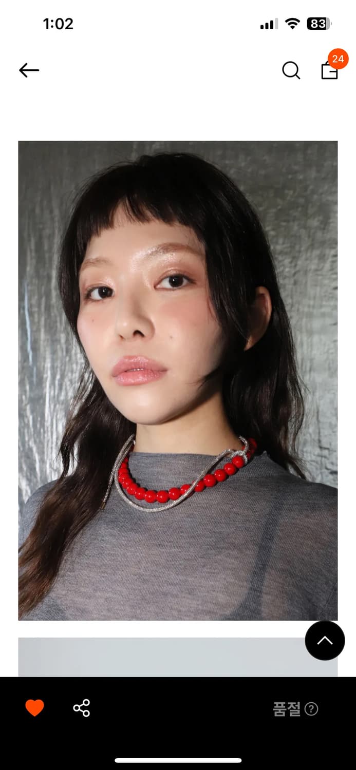 어거스트하모니 레드스톤 목걸이 상품이미지1