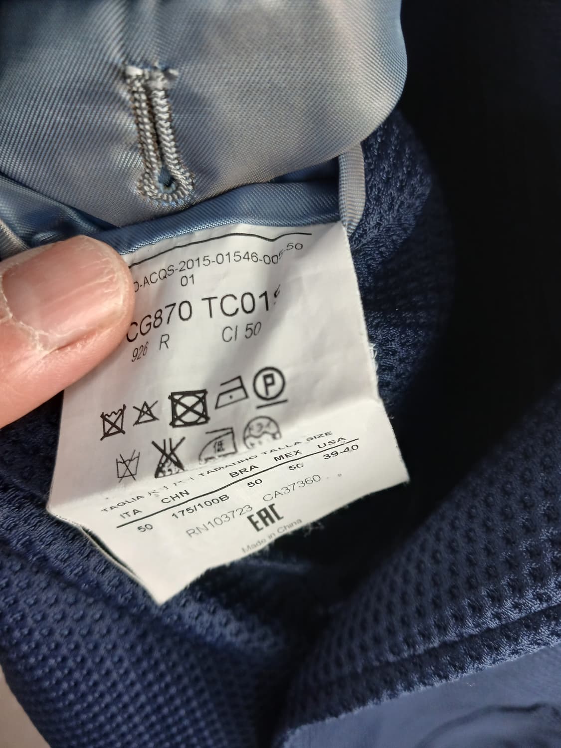 알마니 네이비 남성 블레이저 자켓 상품이미지5