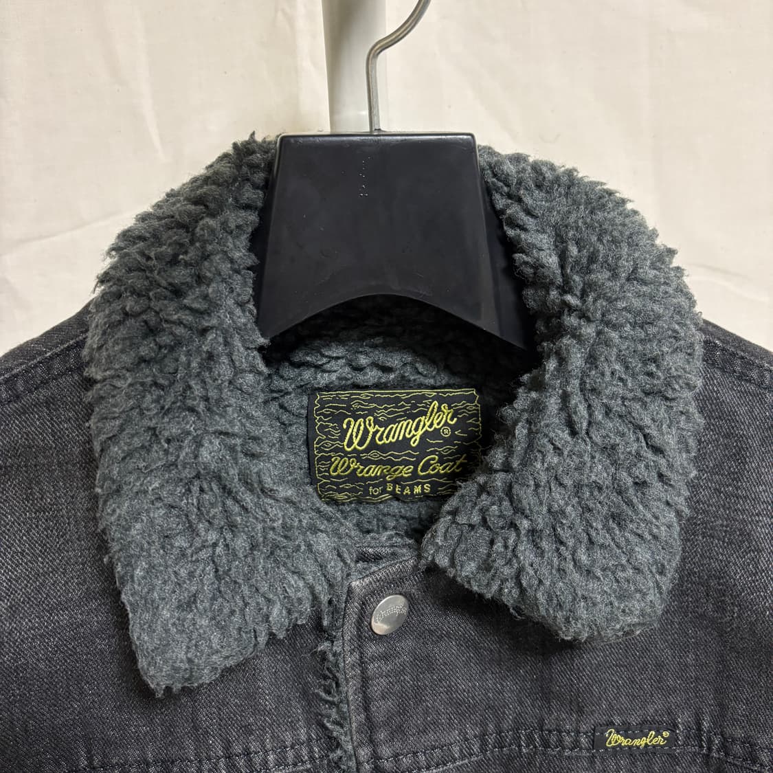 랭글러 X 빔즈 별주 레인지 코트 쉐르파 흑청 데님자켓 / M 상품이미지4