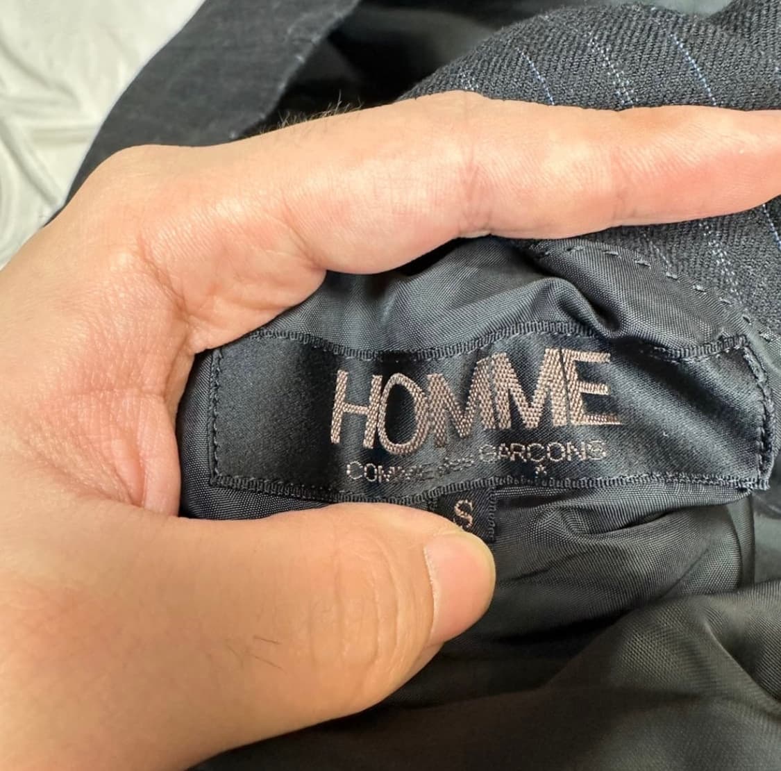 꼼데가르송 옴므 스트라이프 울 블레이저 (S) 상품이미지3