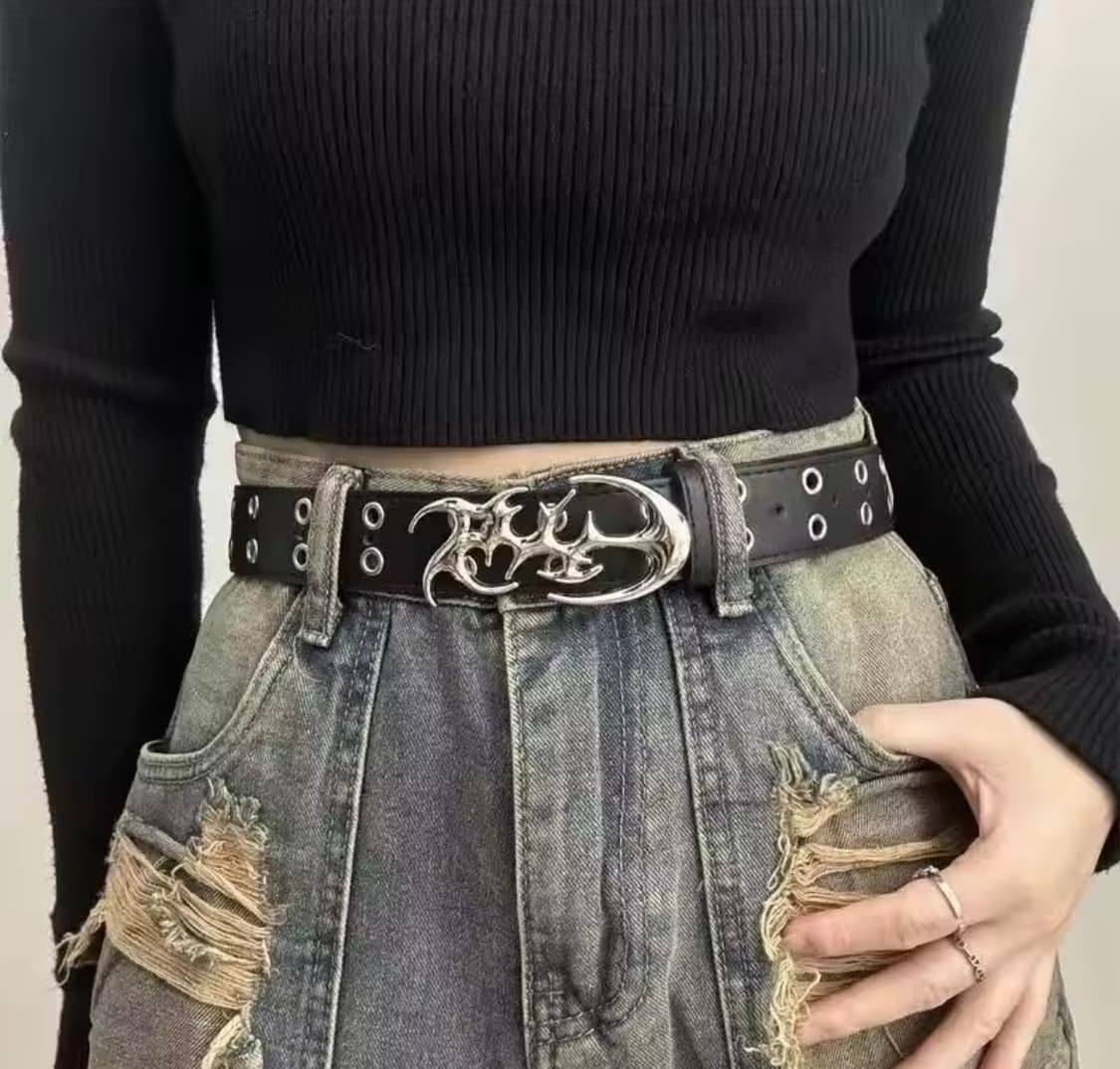 Y2k Steel Eyelet Belt 상품이미지4