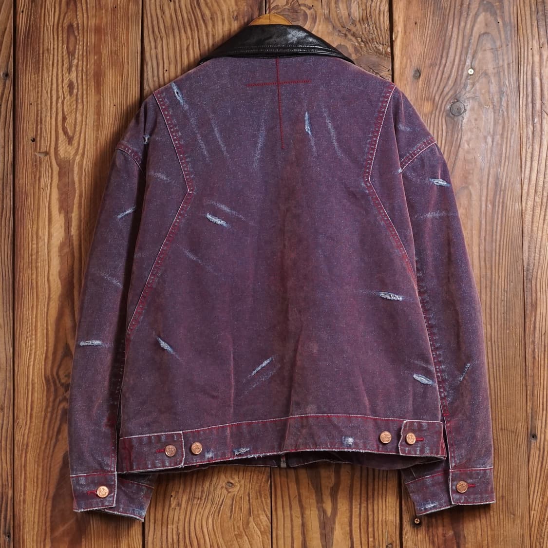 WANGXINGYU 플록 데님 디트로이트 자켓 상품이미지6