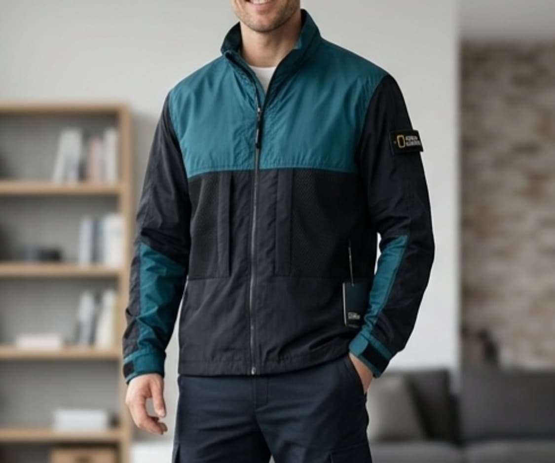 [95]내셔널지오그래픽 홑겹 시보리 하이넥 점퍼 상품이미지1