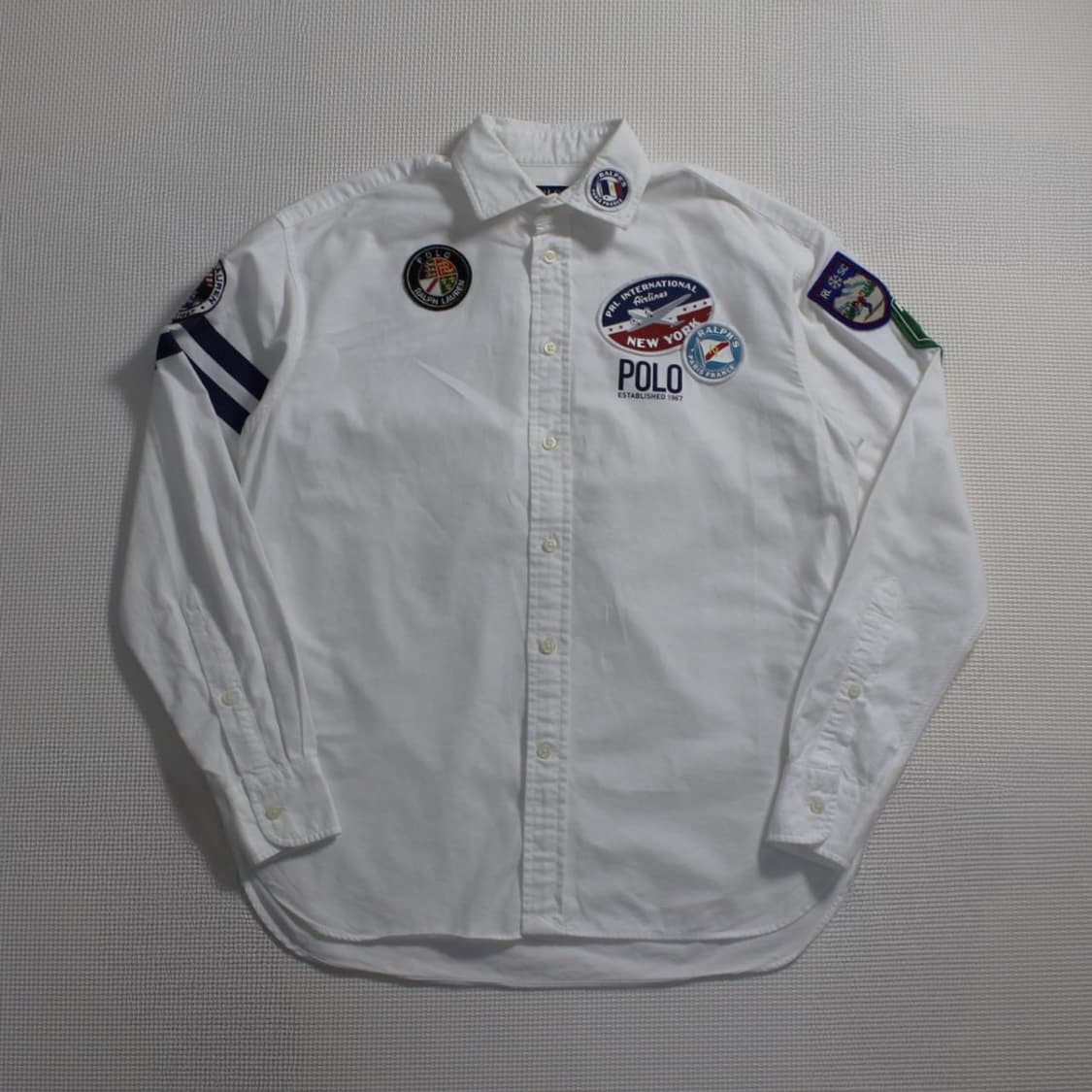 Polo 폴로 랄프로렌 한정판 인터내셔널 에어라인 패치 옥스포드 셔츠 상품이미지1