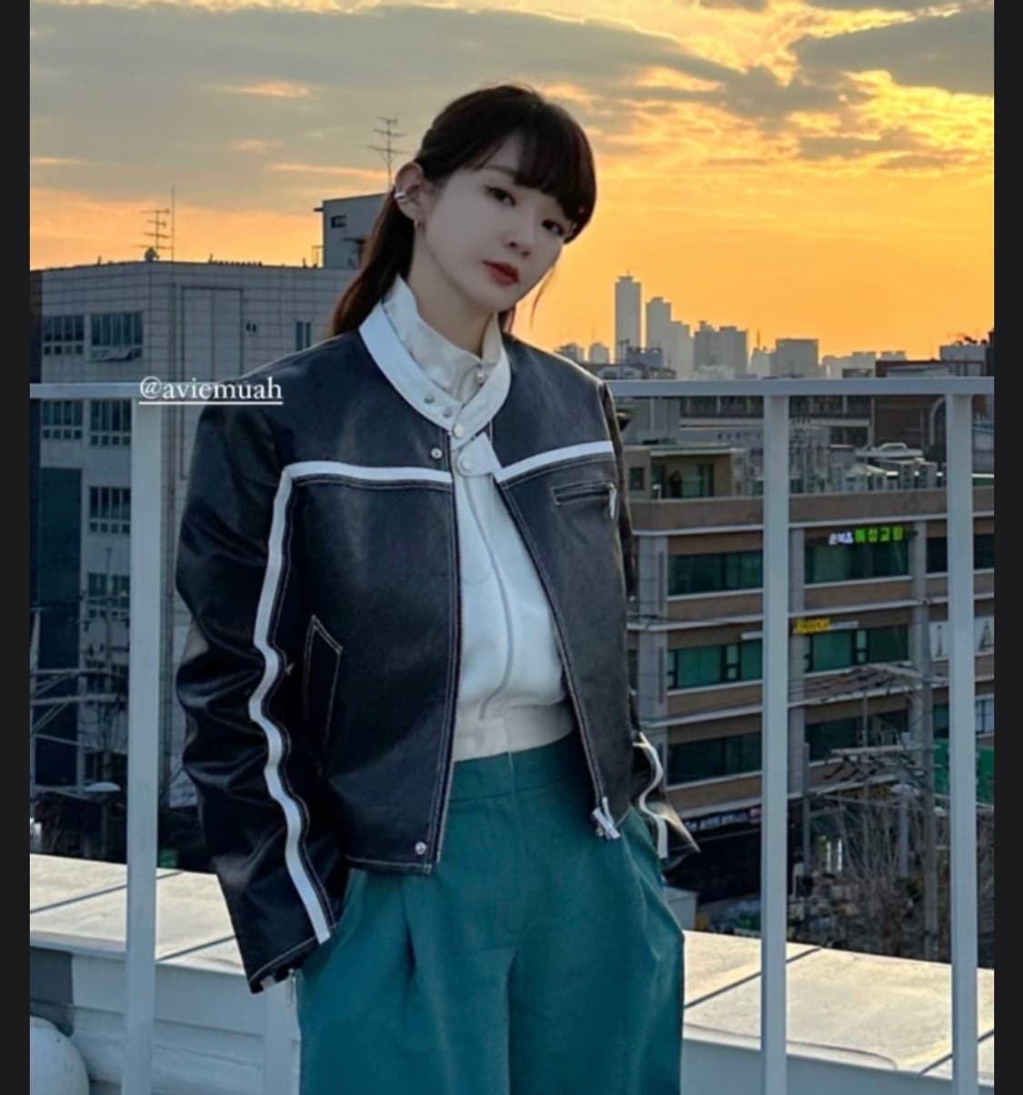 아비에무아 페이크레더 레이서 자켓 상품이미지3