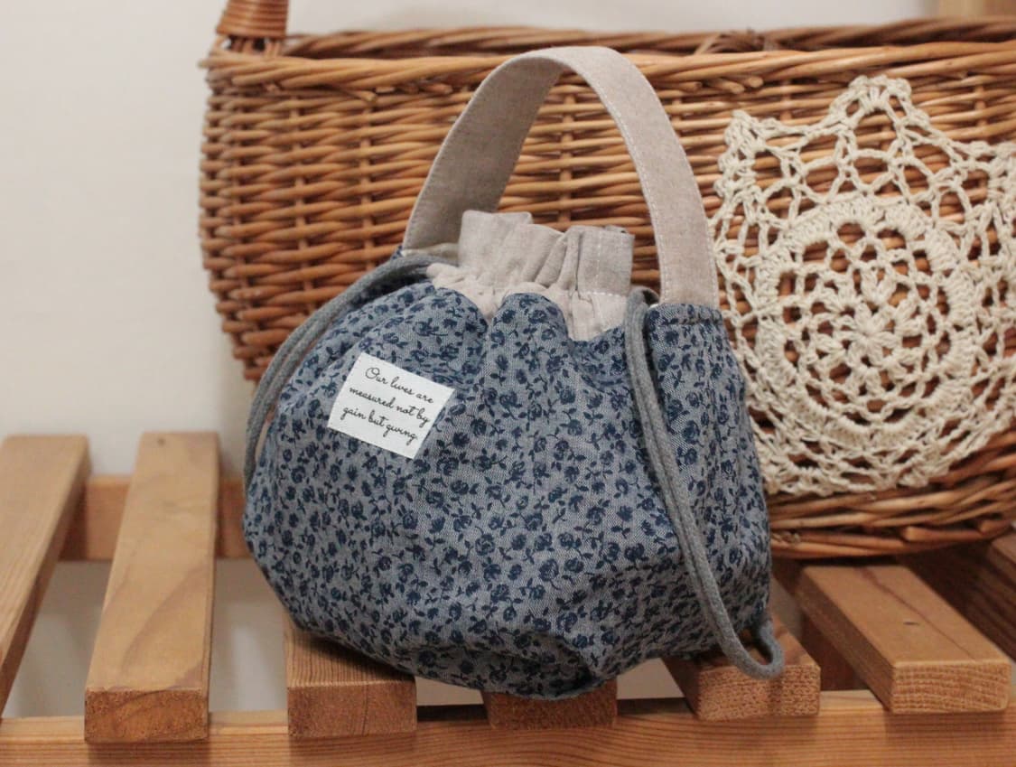 핸드메이드 손잡이 스트링 파우치 상품이미지1