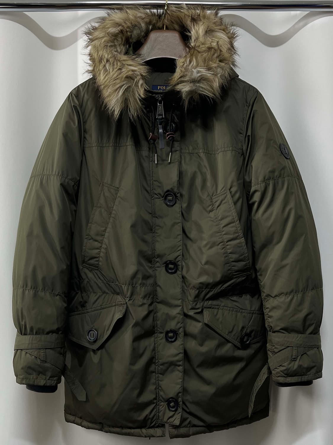폴로 랄프로렌 올리브 유틸리티 쿠키패치 다운파카 자켓 상품이미지1