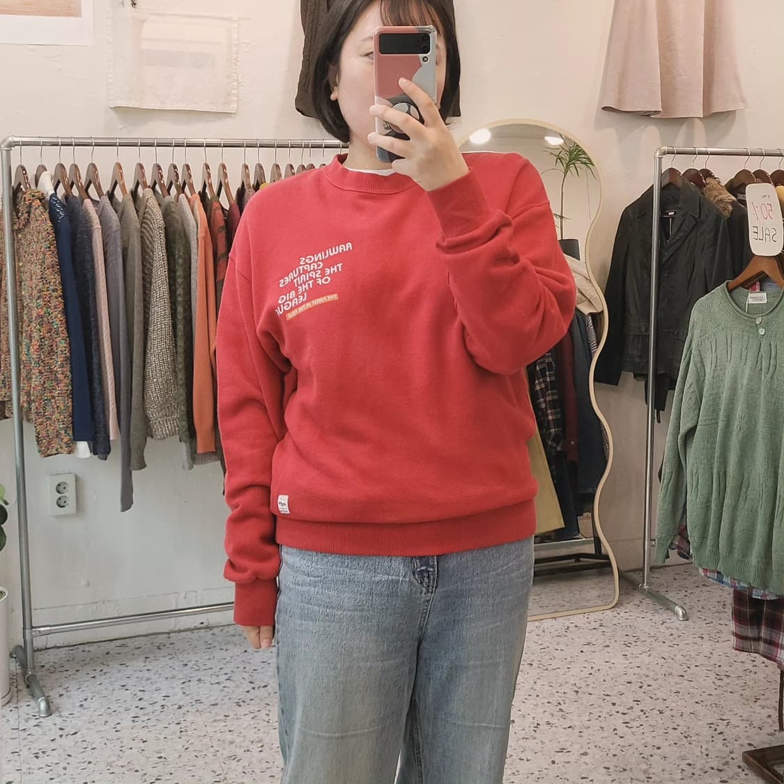 Rawlings 빈티지레드 스웻셔츠 상품이미지2