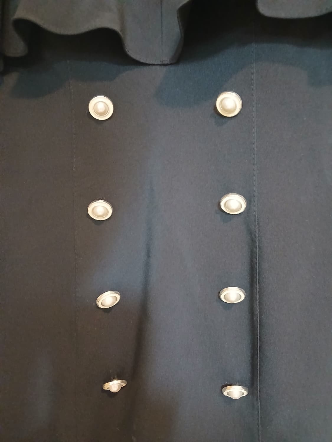 고급 레이스 케이프 더블 금장 버튼 원피스 드레스 섹시 티아라 두타 홀복 상품이미지3