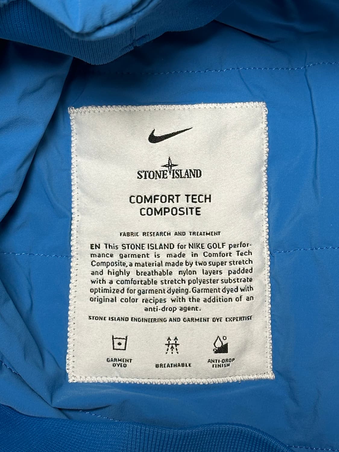 스톤아일랜드 x 나이키 골프 comfort tech M(100) 새상품 상품이미지2