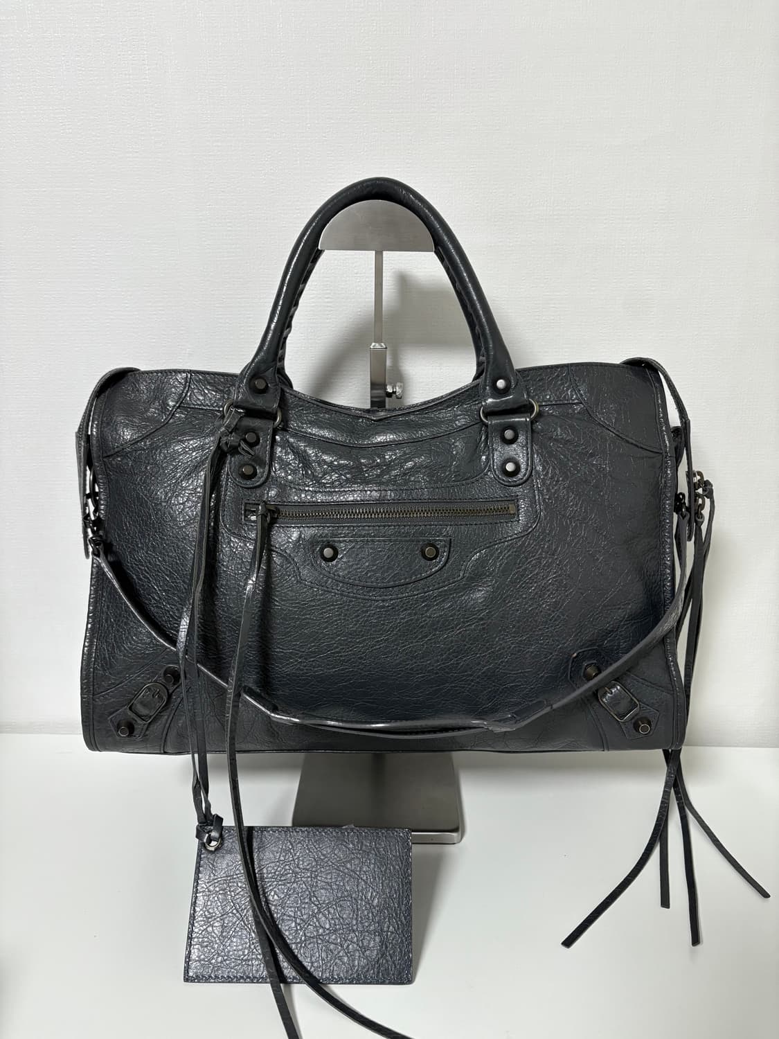 발렌시아가 시티 모터백 다크그레이 상품이미지1