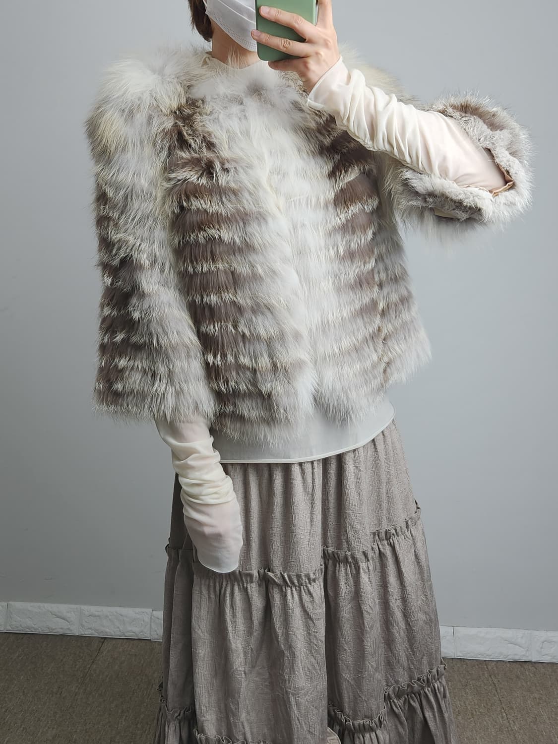 폭스 퍼 자켓 상품이미지2