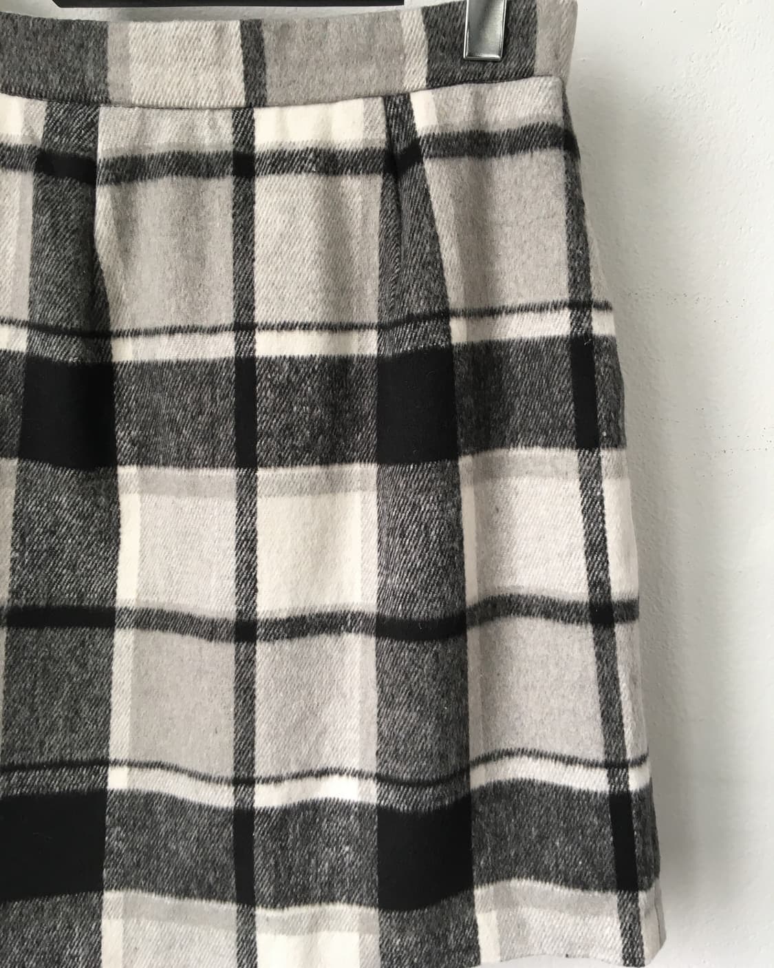 Woolen check pattern skirt 상품이미지3