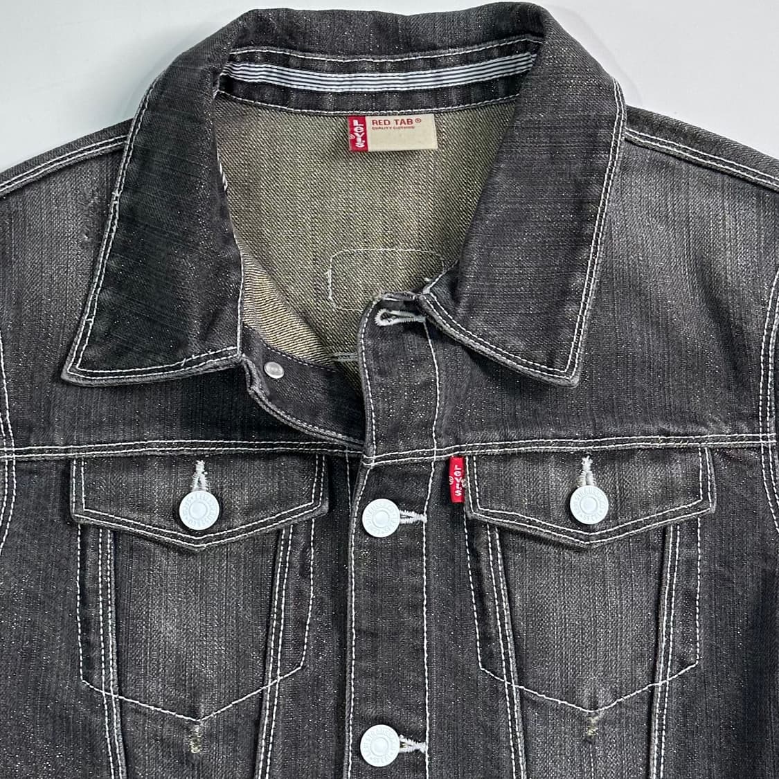 리바이스 우먼스 흑청 데님 자켓   상품이미지2