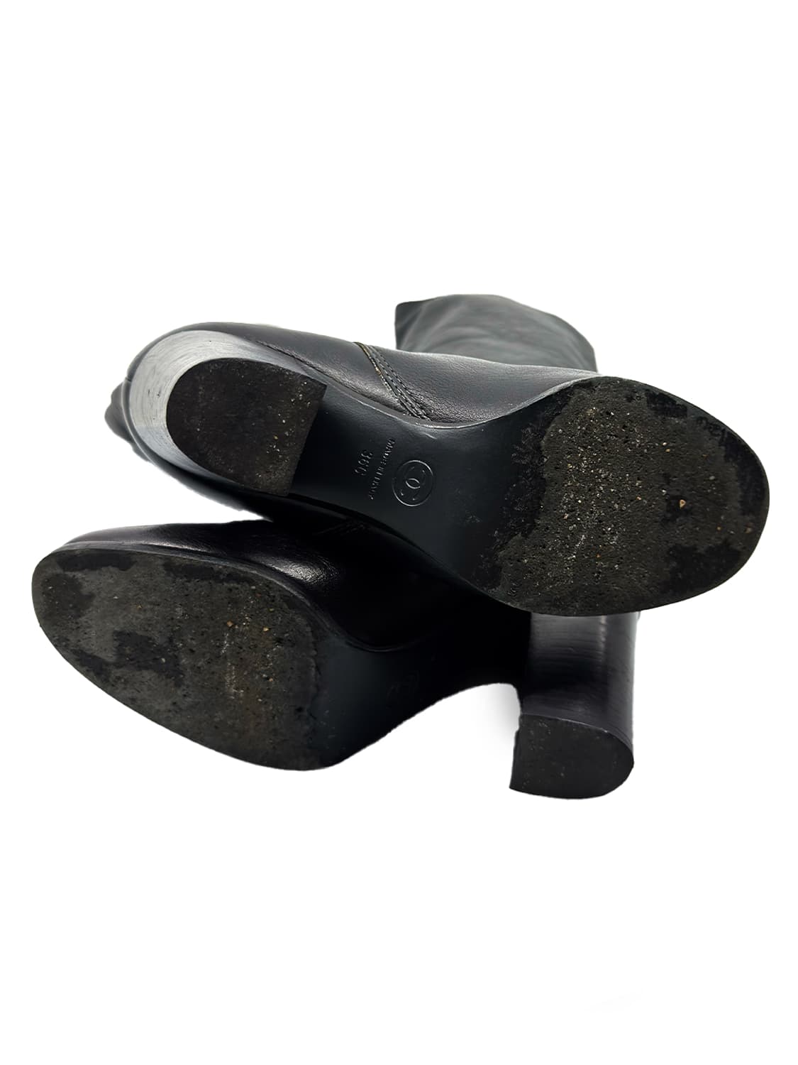 Chanel Logo Mid-Calf Leather Boots/ 36 상품이미지8