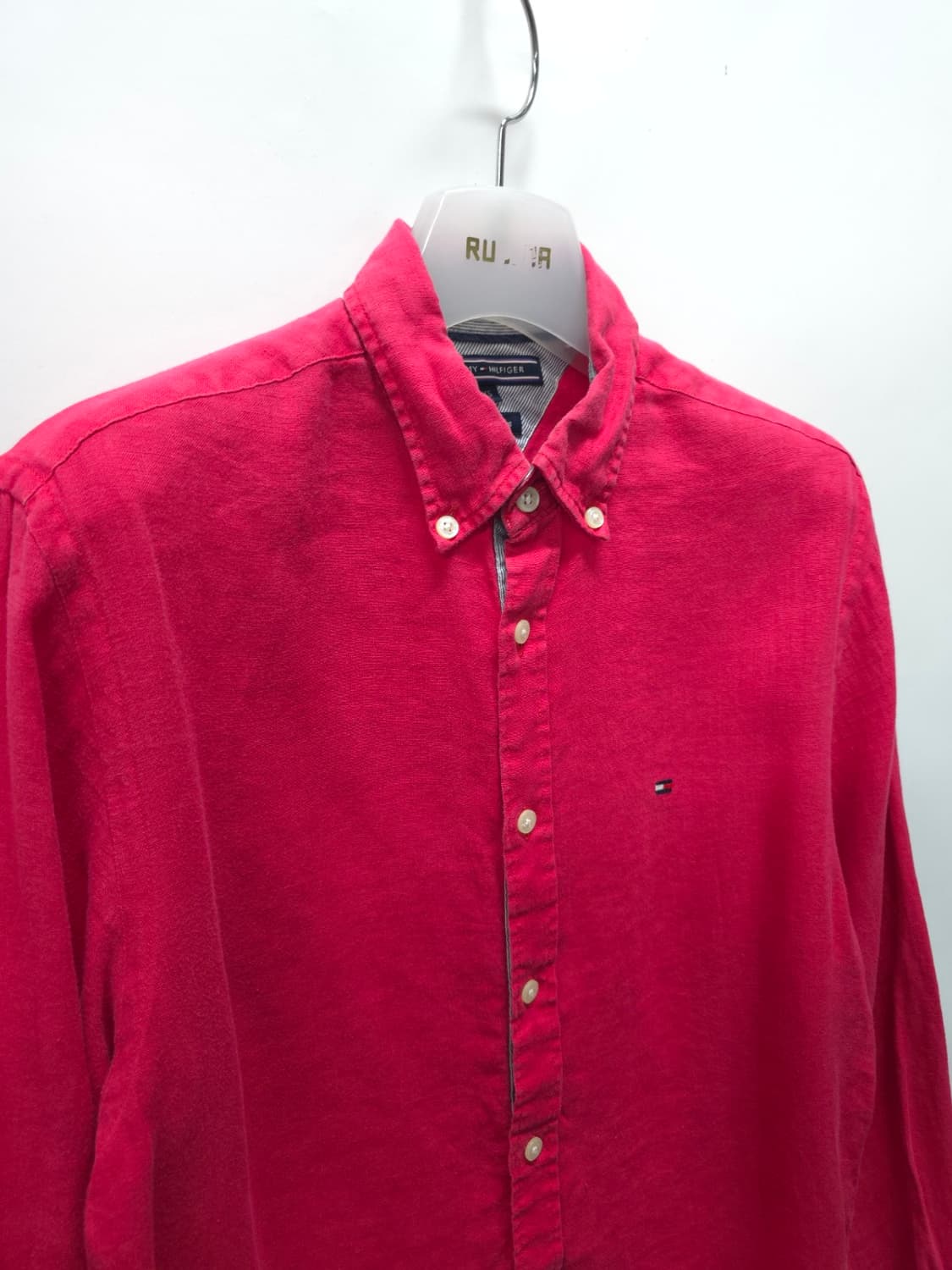 타미힐피거 프리미엄 린넨 셔츠 핫핑크 (~66반) 상품이미지4