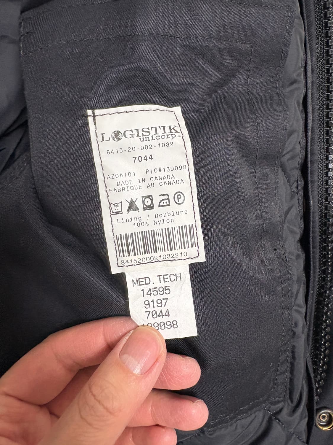 [레어] 90‘s 캐나다군 메딕 보급 블랙 파카(내피 포함) 105 상품이미지6