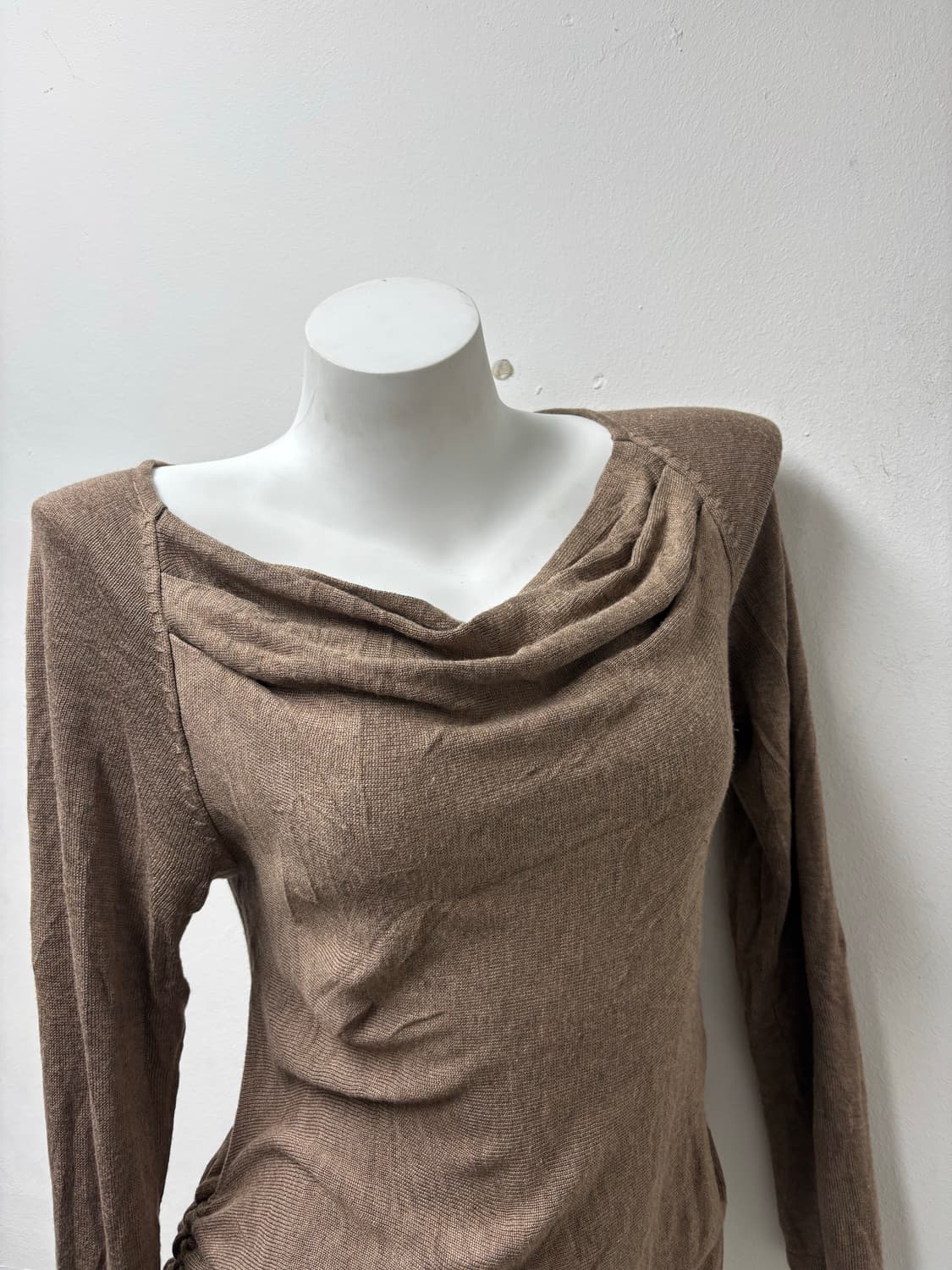 shirring Detail Draped Sleeve 상품이미지3