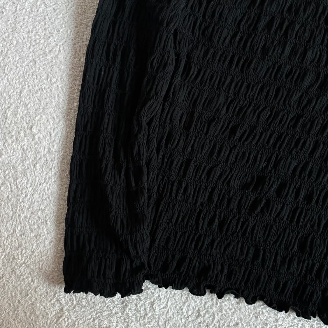 일본빈티지 블랙 셔링 목폴라 이너 탑 상품이미지4