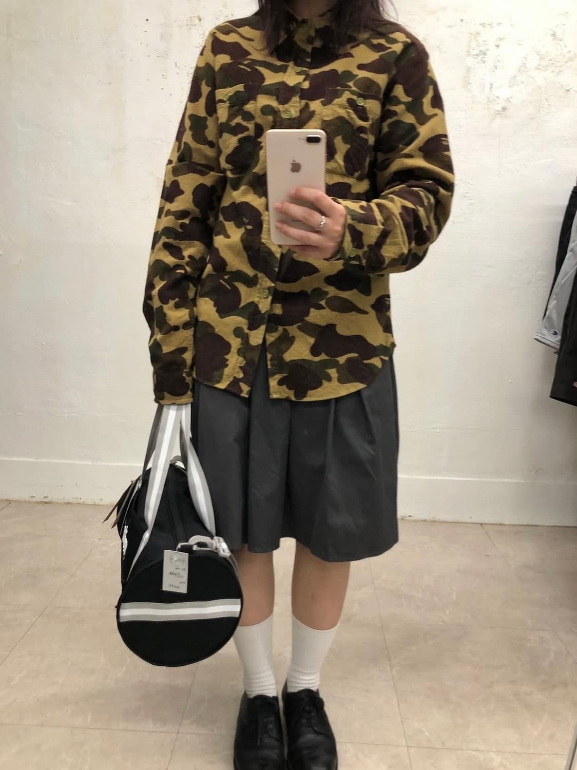 베이프 카모 플란넬 셔츠 상품이미지6