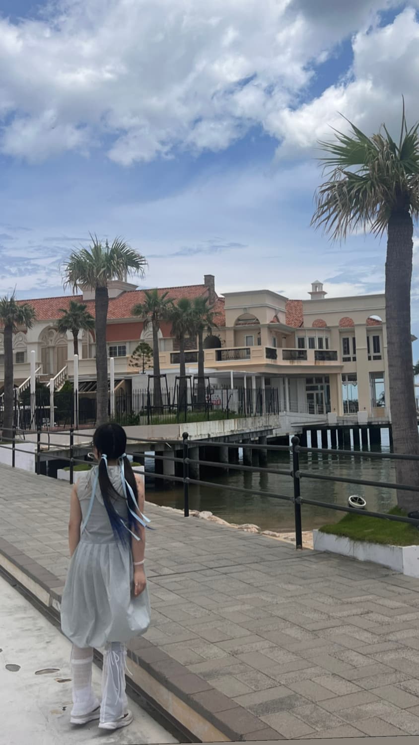 허그유어스킨 클라우드 나일론 플리츠 드레스 상품이미지2