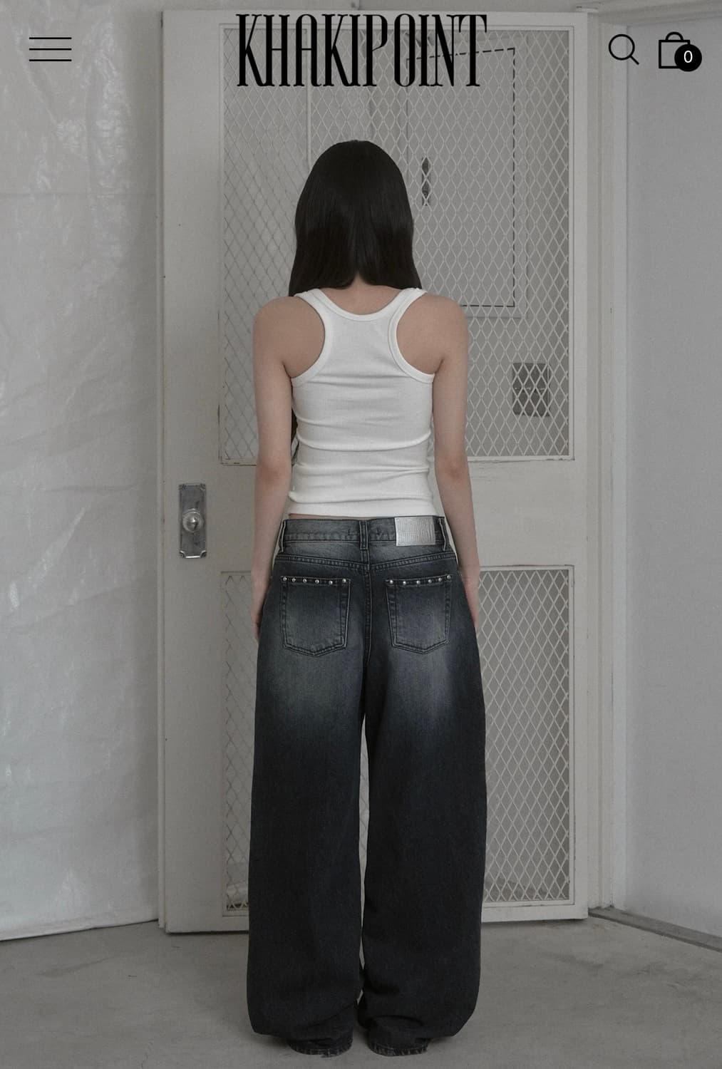 카키포인트 khakipoint Stud Wide Denim 상품이미지5