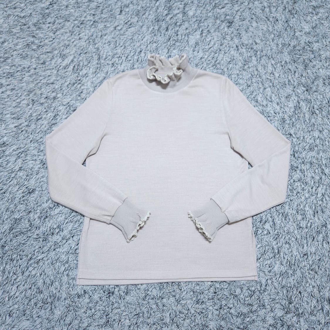 SJSJ) 85(free) 소매 넥 셔링니트(레이온,폴리) / 왕눈이샵 상품이미지1