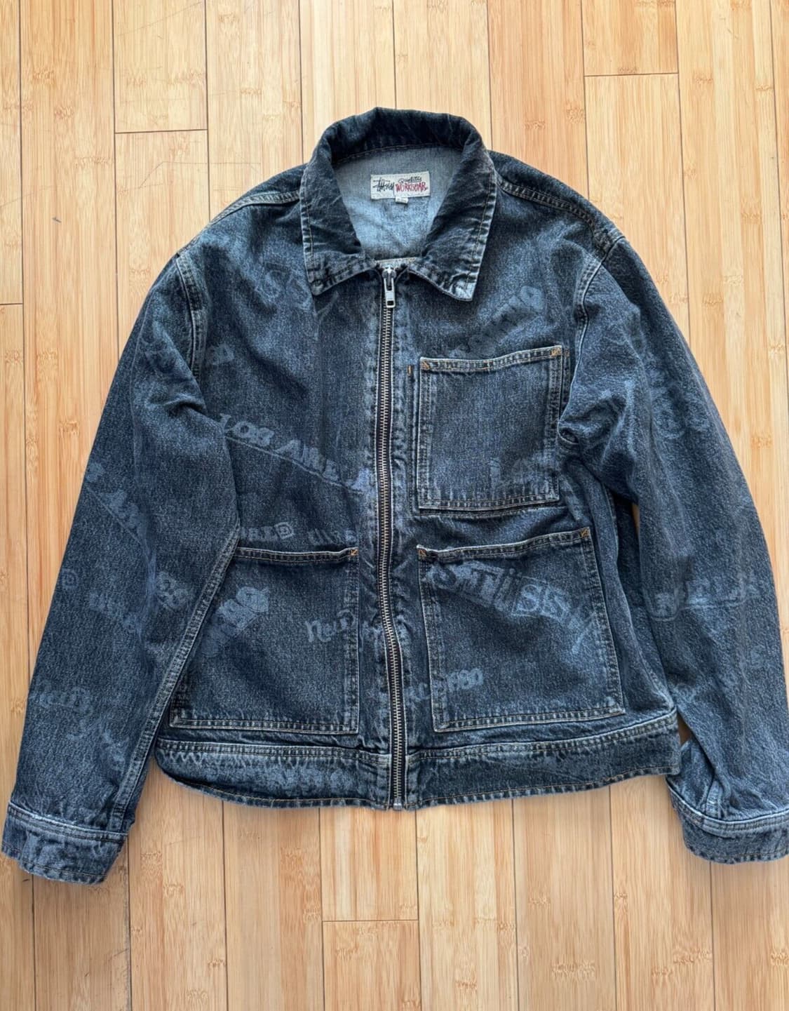 스투시 월드와이드 집 워크 자켓 블랙 상품이미지1