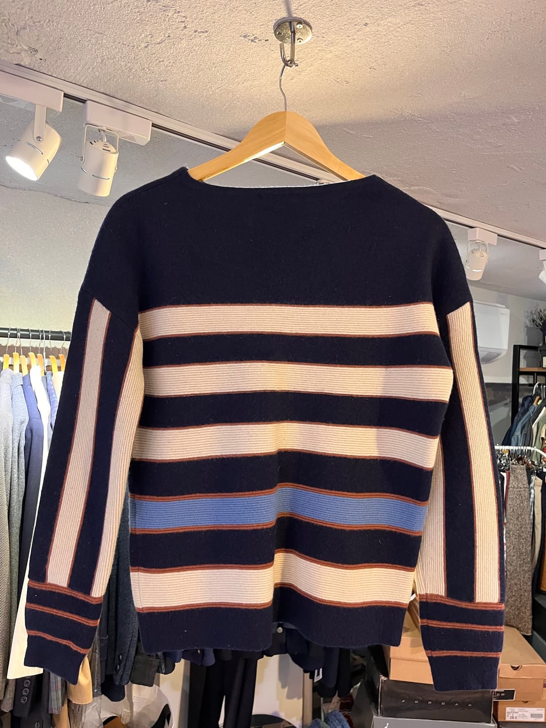 시스템 스트라이프 울 니트 상품이미지2