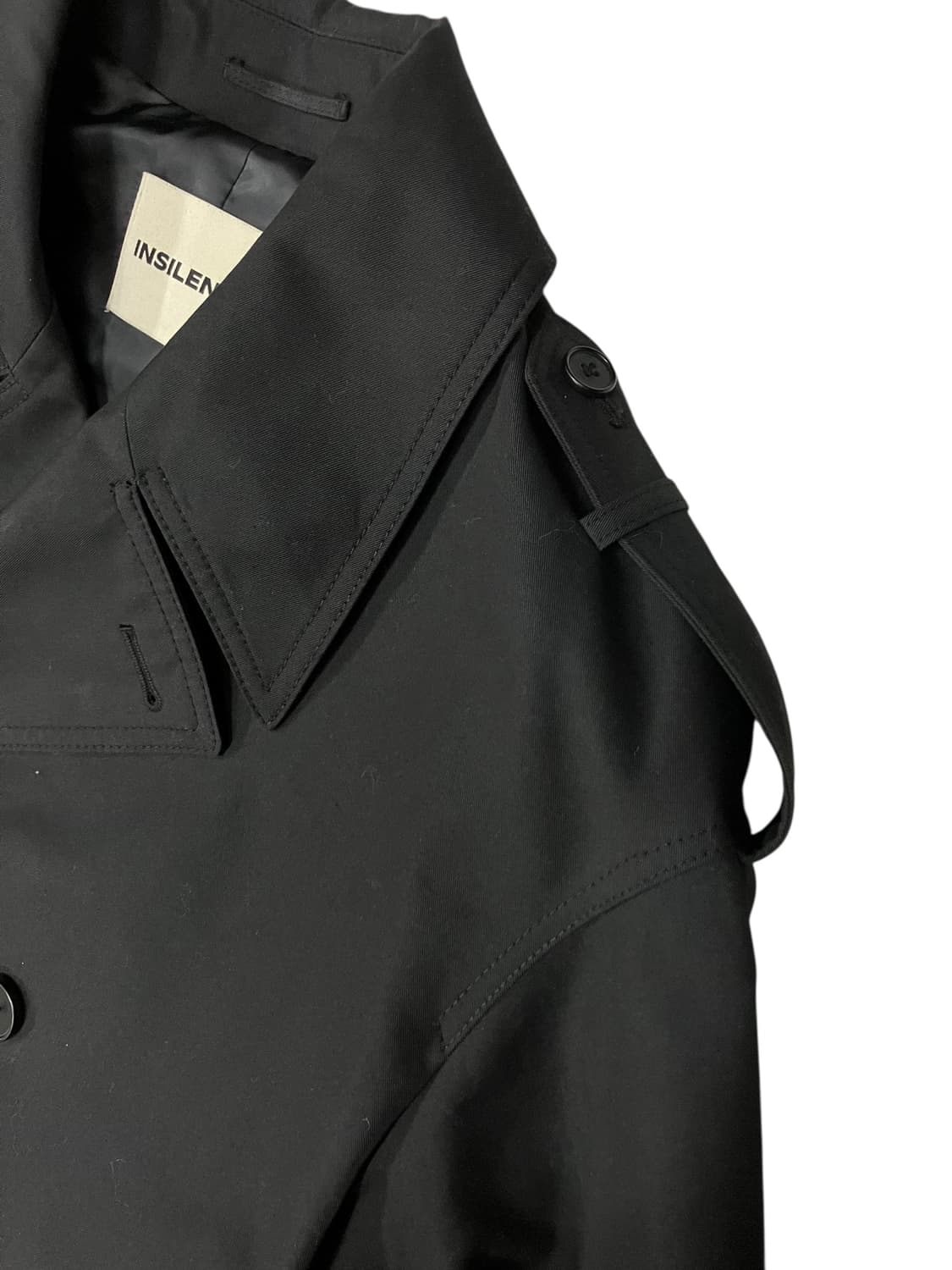 인사일런스 블랙 트렌치 코트 S 상품이미지3