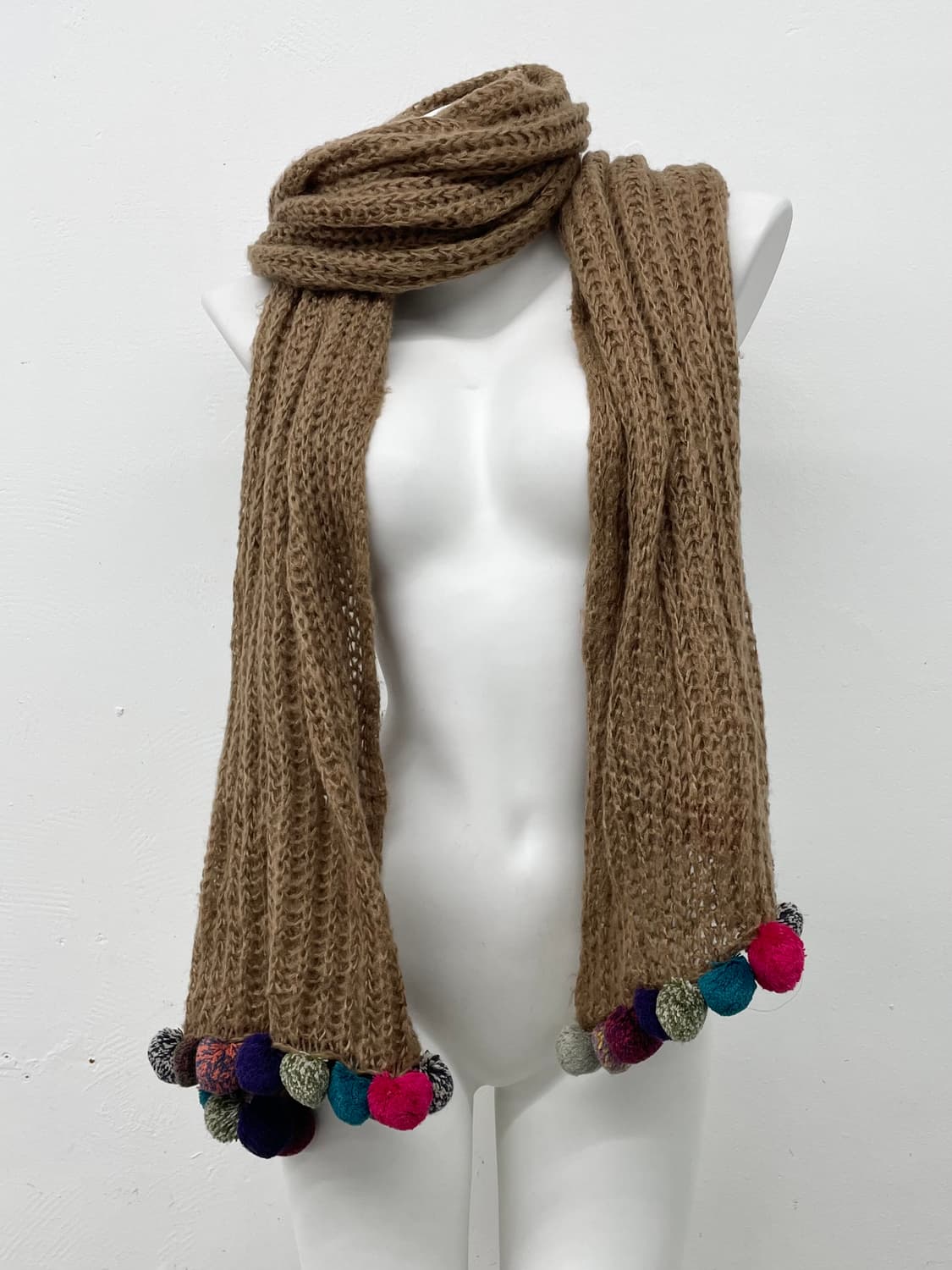 모리 방울 짜임 머플러  상품이미지1