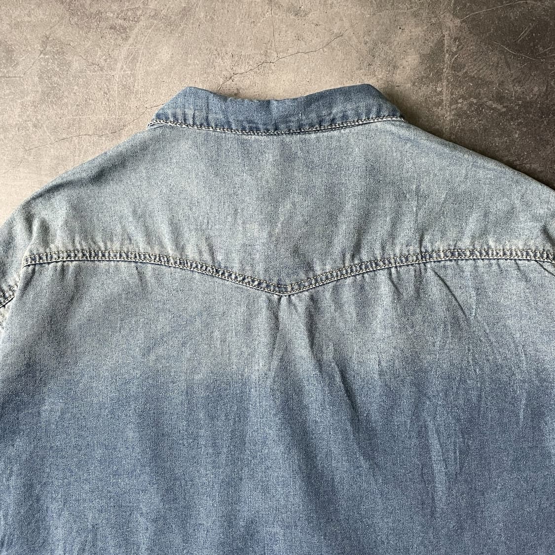 SHEIN 빈티지 웨스턴 코튼 데님 셔츠 상품이미지5