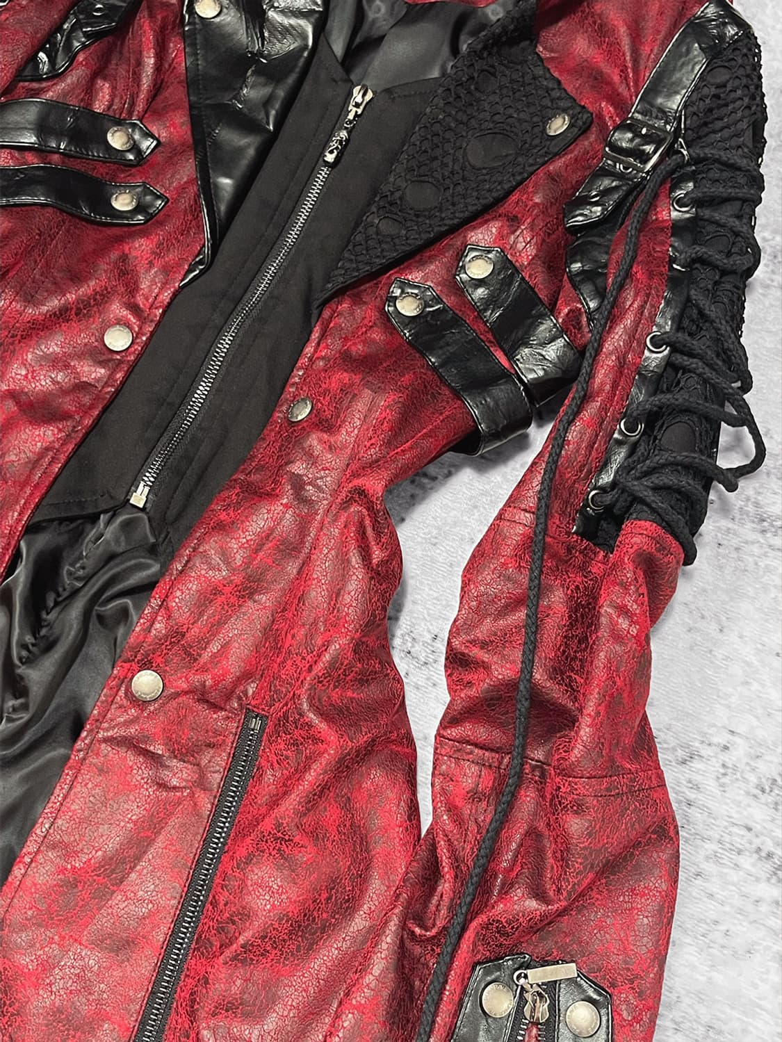 (punk rave) v-kei bondage leather coat  상품이미지3