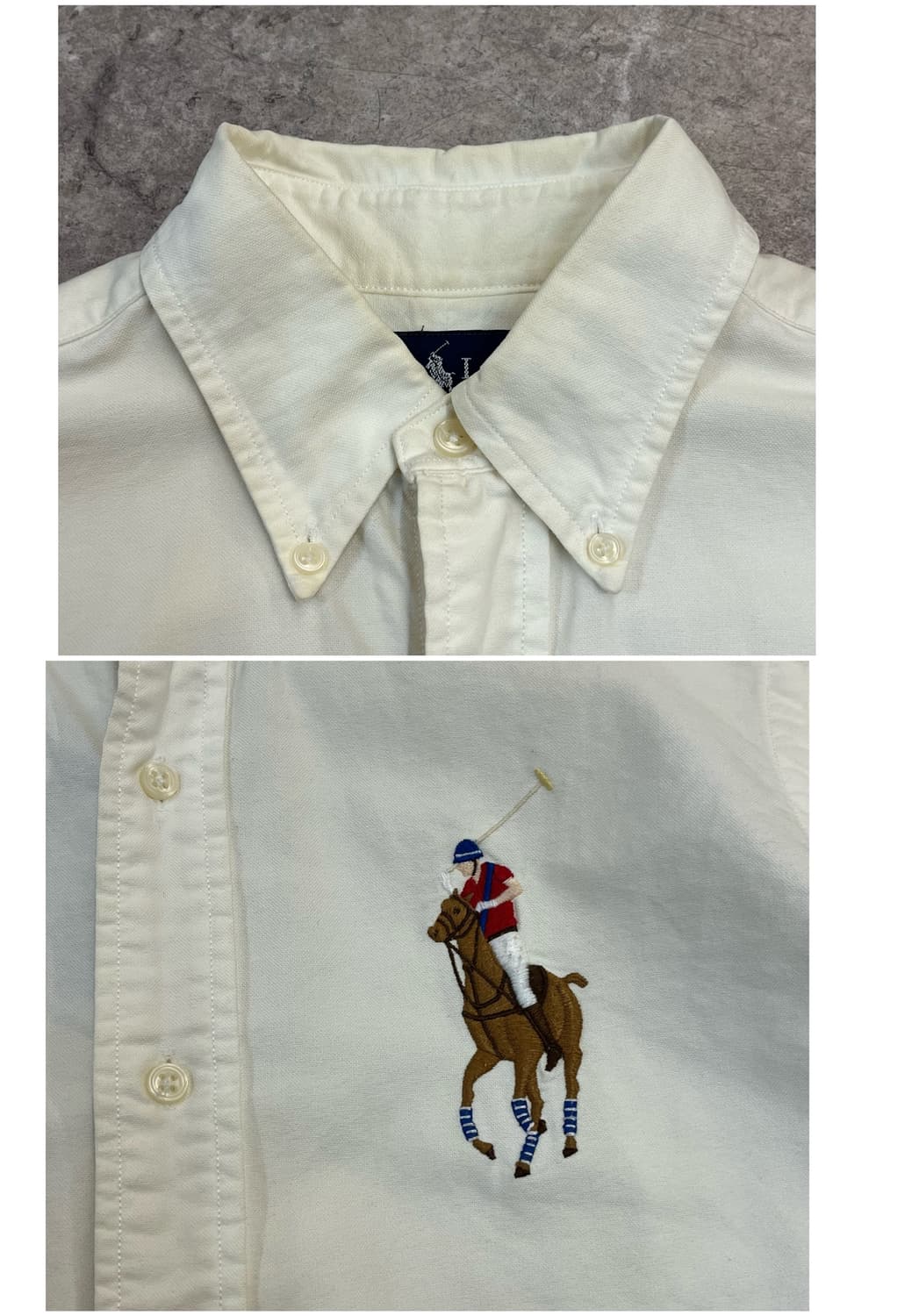 랄프로렌 빅포니 셔츠 크림 S #csz3245 상품이미지5