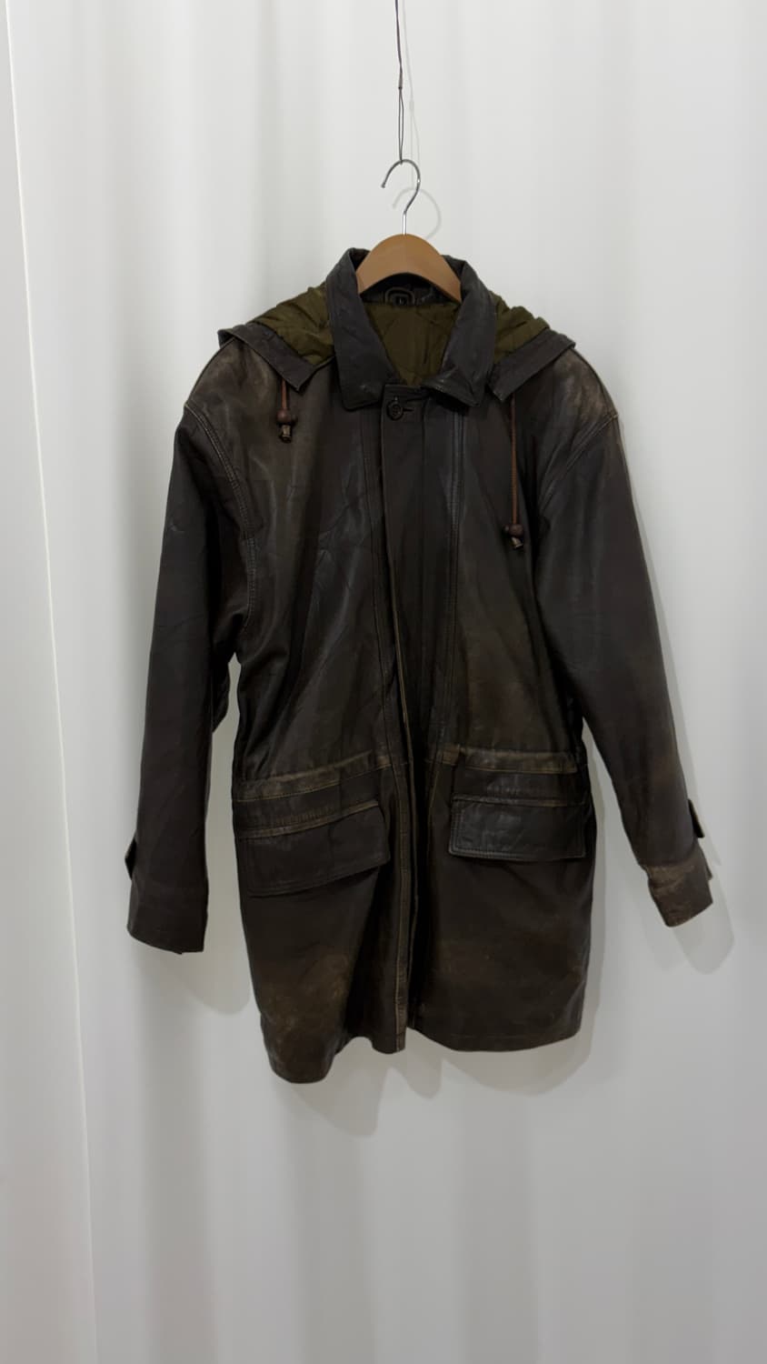 vintage sheep skin leather coat 상품이미지7