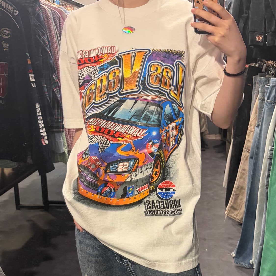[IM] NASCAR 라스베가스 그래픽 반팔 화이트 상품이미지2