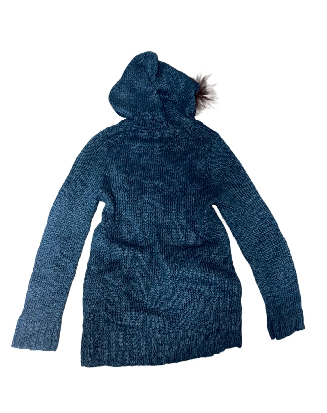 케이블 니트 퍼 후드 가디건 상품이미지4