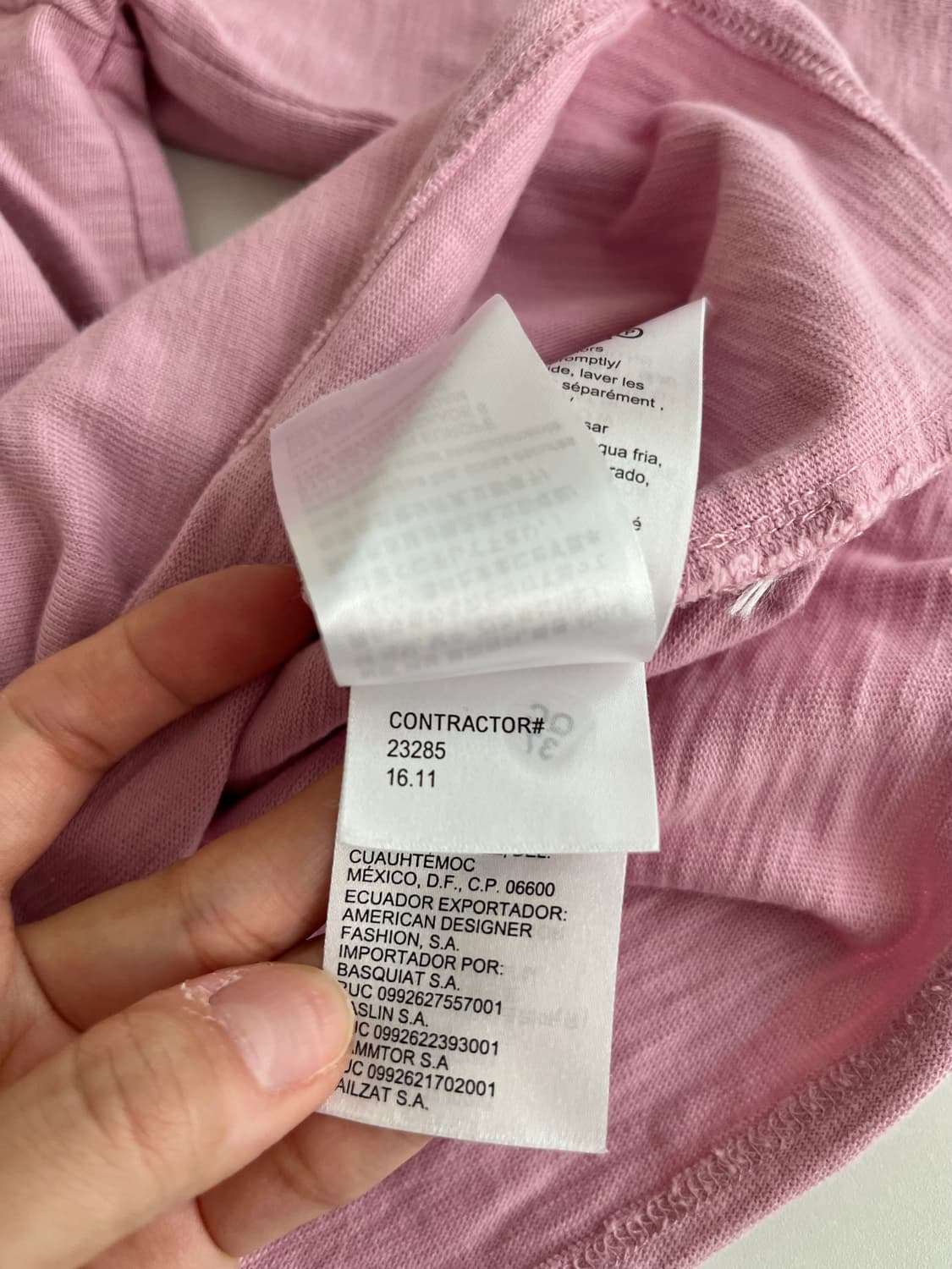 L) 캘빈클라인 진스 여성 오버핏 래글런 티셔츠 핑크 상품이미지6