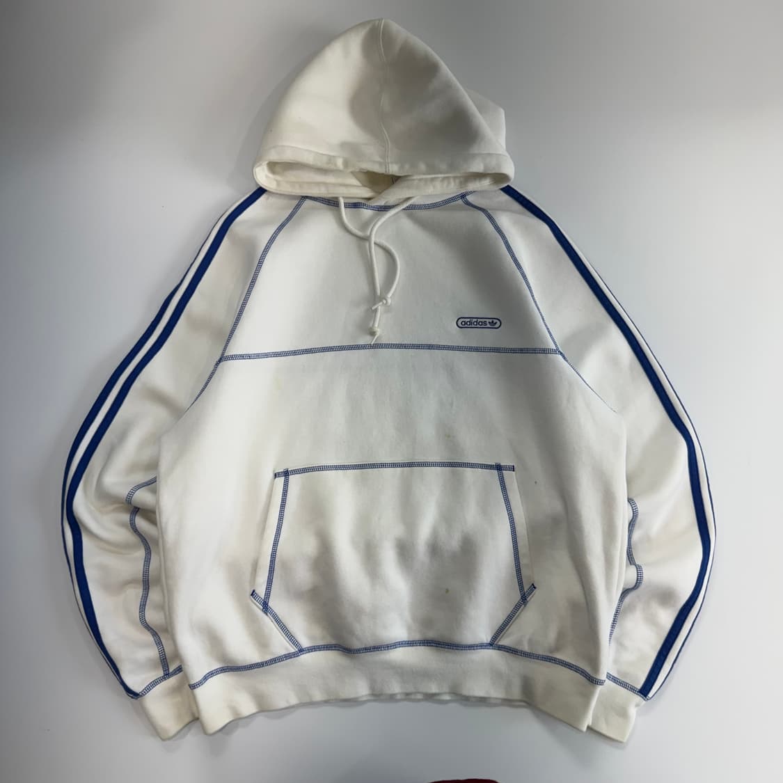 Adidas 아디다스 블루 포인트 화이트 후드티 상품이미지3