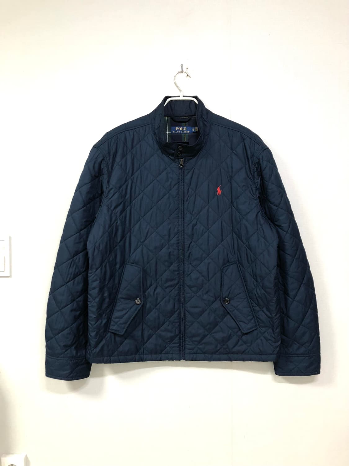 폴로 랄플로렌 남성 퀼팅 누빔 바라쿠타 헤링턴 자켓 _ 네이비 XL 상품이미지1