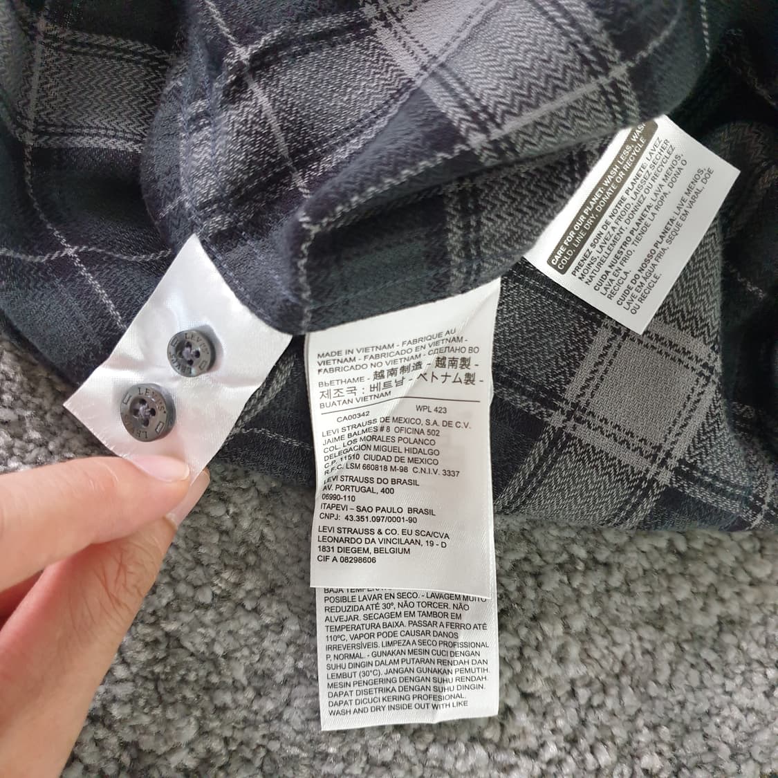Levi's 체크 긴팔 셔츠 상품이미지8