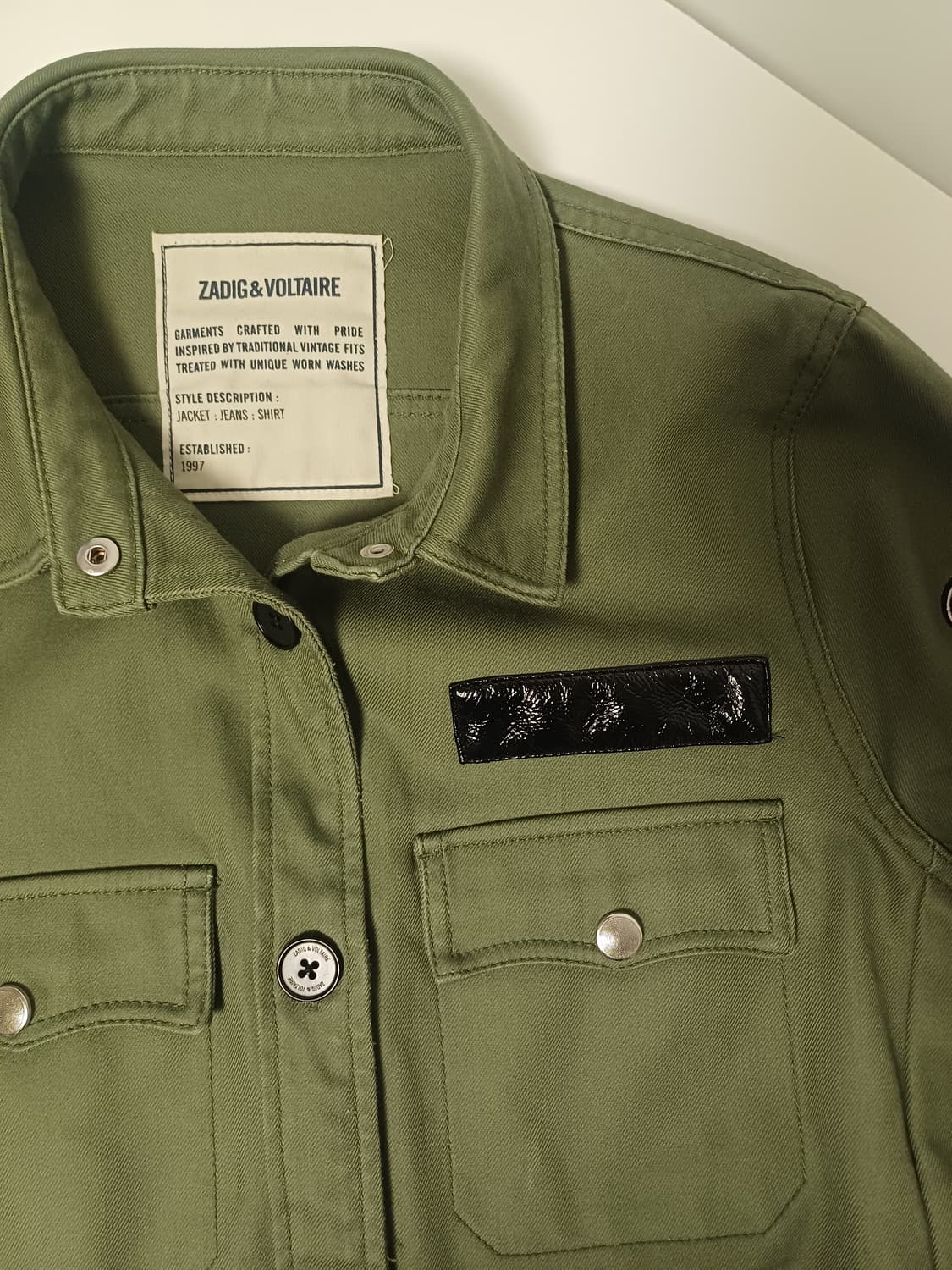 [S] 자딕앤볼테르 TACKL BRODE 자수 밀리터리 야상 자켓 상품이미지4