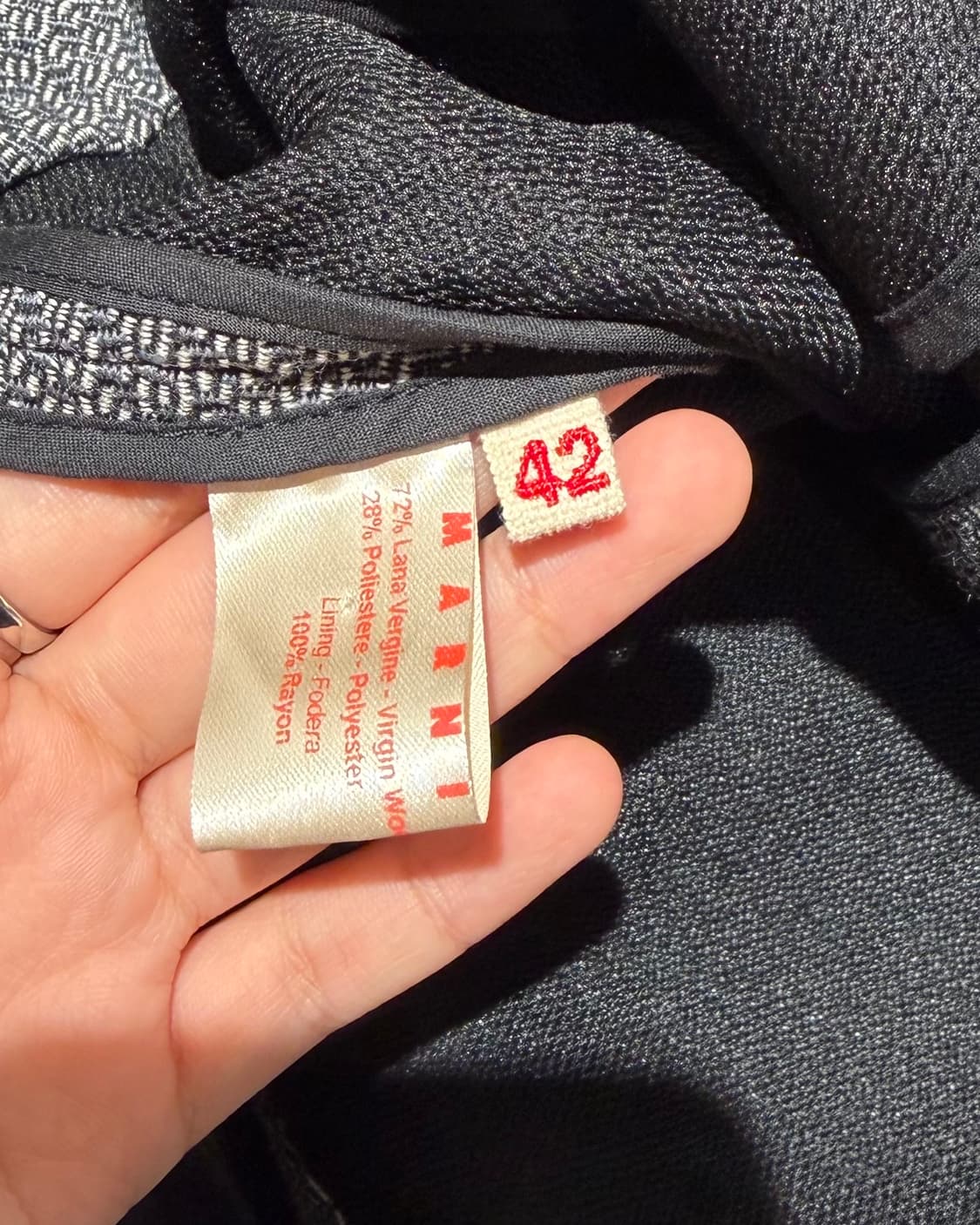 마르니 그레이 버진울 스트럭처 하이넥 테일러드 자켓 상품이미지9